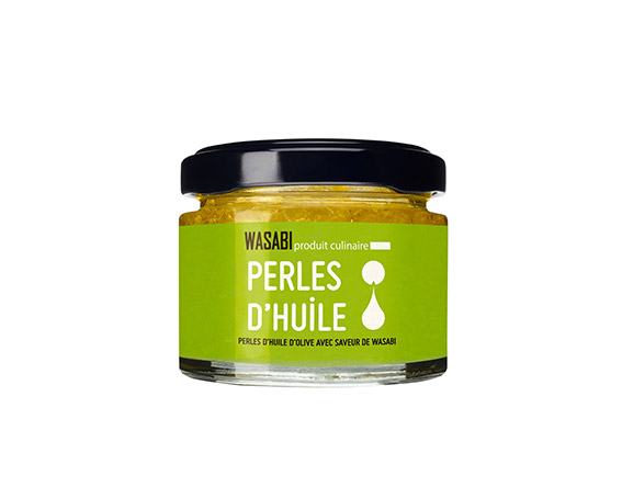 Perles d’huile d’olive arôme wasabi